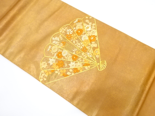 JAPANESE KIMONO / VINTAGE FUKURO OBI / SILK / EMBROIDERY / FLOWER